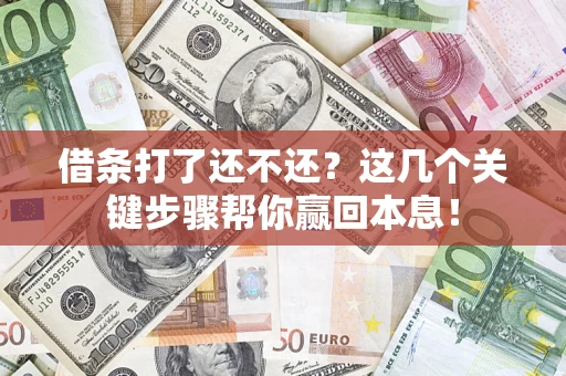 武汉借条打了还不还？这几个关键步骤帮你赢回本息！