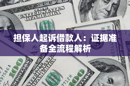 武汉担保人起诉借款人：证据准备全流程解析