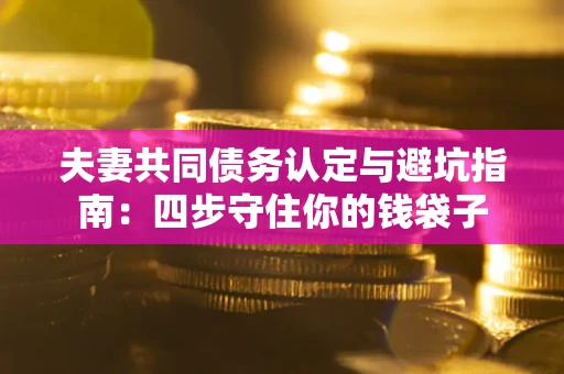 武汉夫妻共同债务认定与避坑指南：四步守住你的钱袋子
