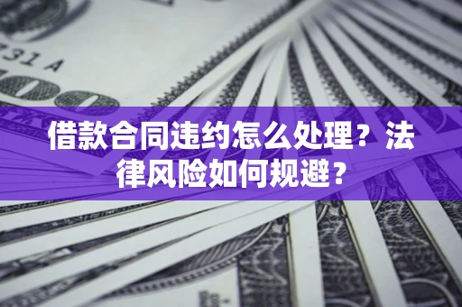 武汉借款合同违约怎么处理？法律风险如何规避？