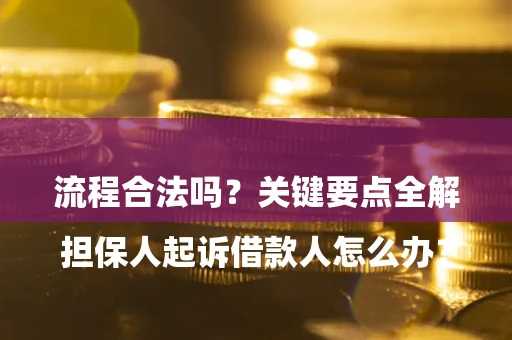 武汉

担保人起诉借款人怎么办？流程合法吗？关键要点全解析